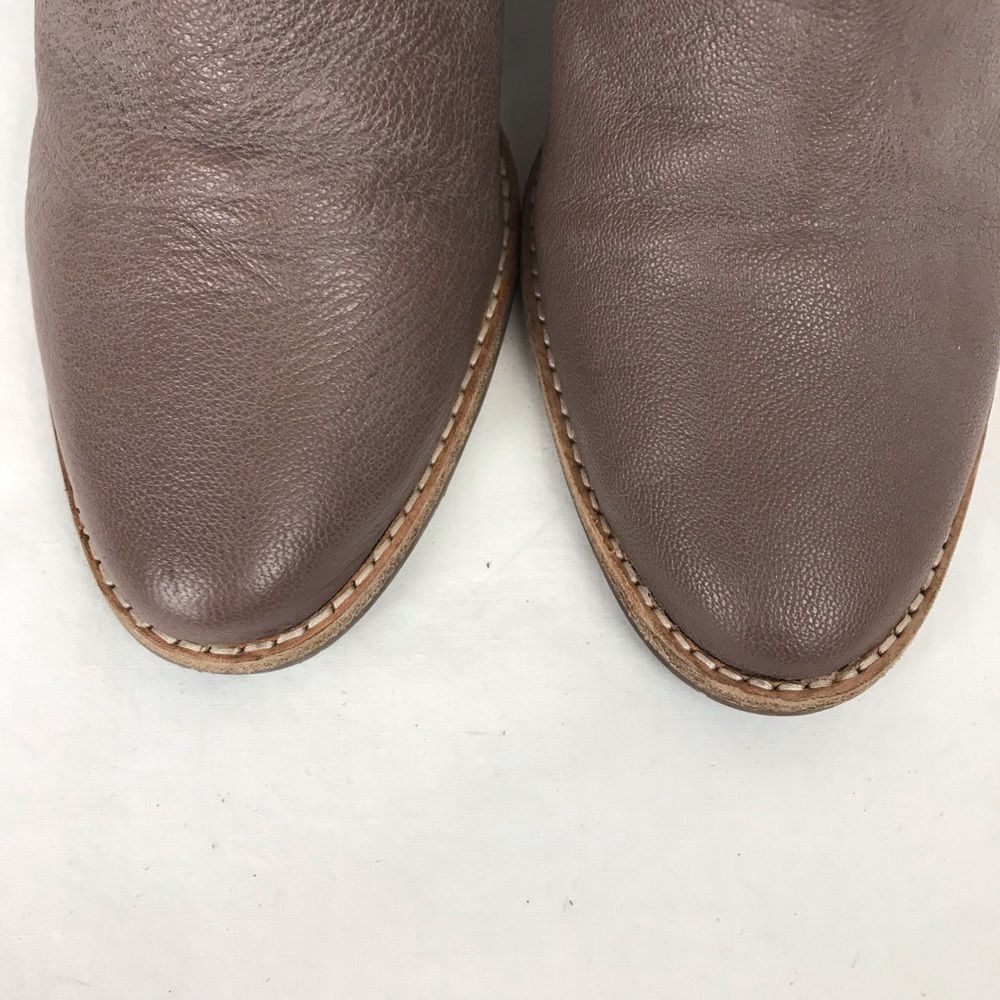 DV Dolce Vita Taupe Leather Heeled Bootie Sz 10 - Picture 4 of 8